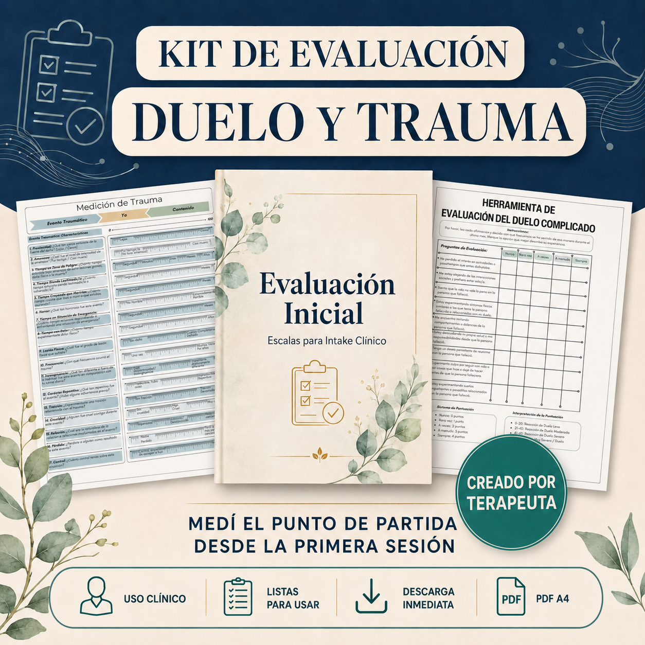 Kit de Evaluación Inicial de Duelo y Trauma