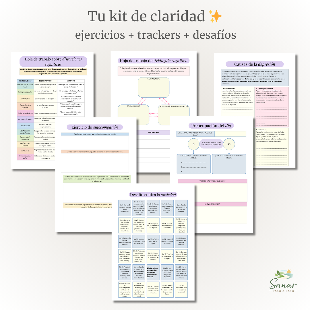 Reset Mental: Calma y Claridad (Workbook Imprimible)